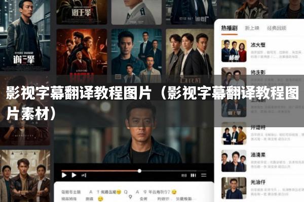 影视字幕翻译教程图片(影视字幕翻译教程图片素材)