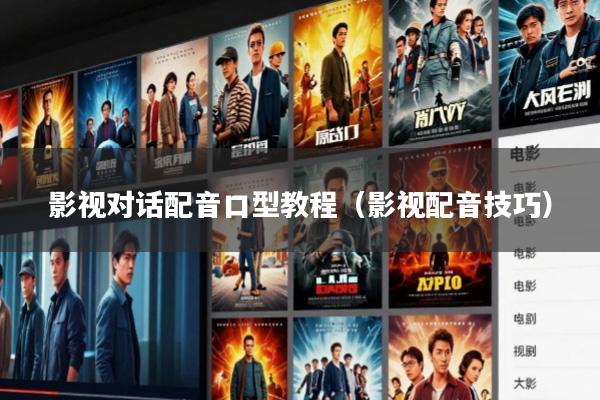 影视对话配音口型教程(影视配音技巧)