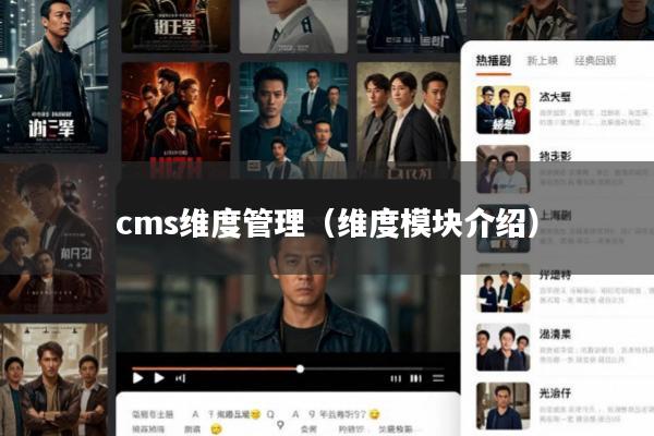 cms维度管理(维度模块介绍)