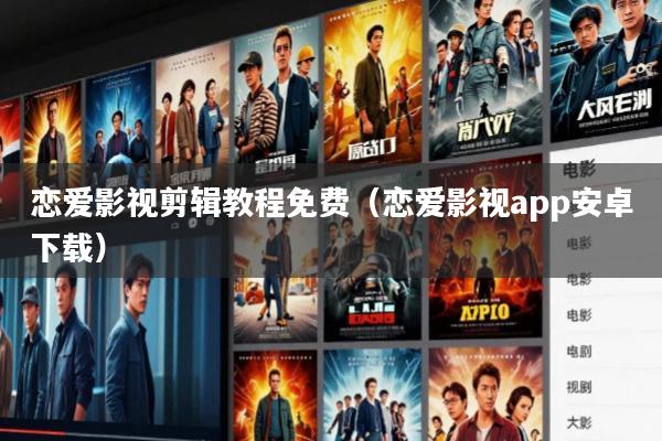 恋爱影视剪辑教程免费(恋爱影视app安卓下载)